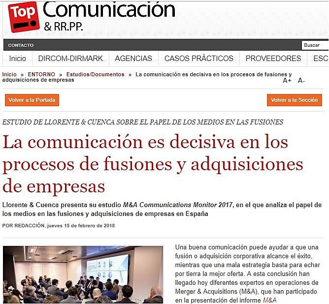 La comunicacin es decisiva en los procesos de fusiones y adquisiciones de empresas